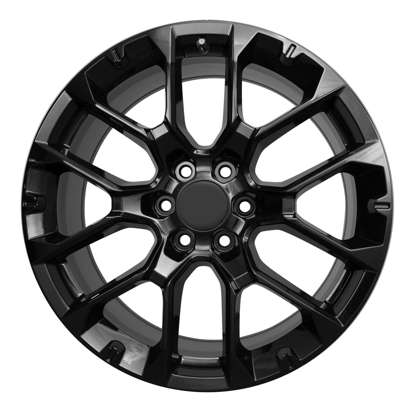 22X9.0 Gloss Black - Fits Chevrolete Silverado 1500,  Tahoe, Suburban, Avalanche, Express Van 1500 GMC Sierra K1500, Safari, Savanna Van, Yukon, Denali Cadillac Escalade