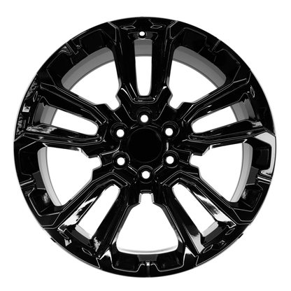22X9.0 Gloss Black - Fits Chevrolete Silverado 1500,  Tahoe, Suburban, Avalanche, Express Van 1500 GMC Sierra K1500, Safari, Savanna Van, Yukon, Denali Cadillac Escalade