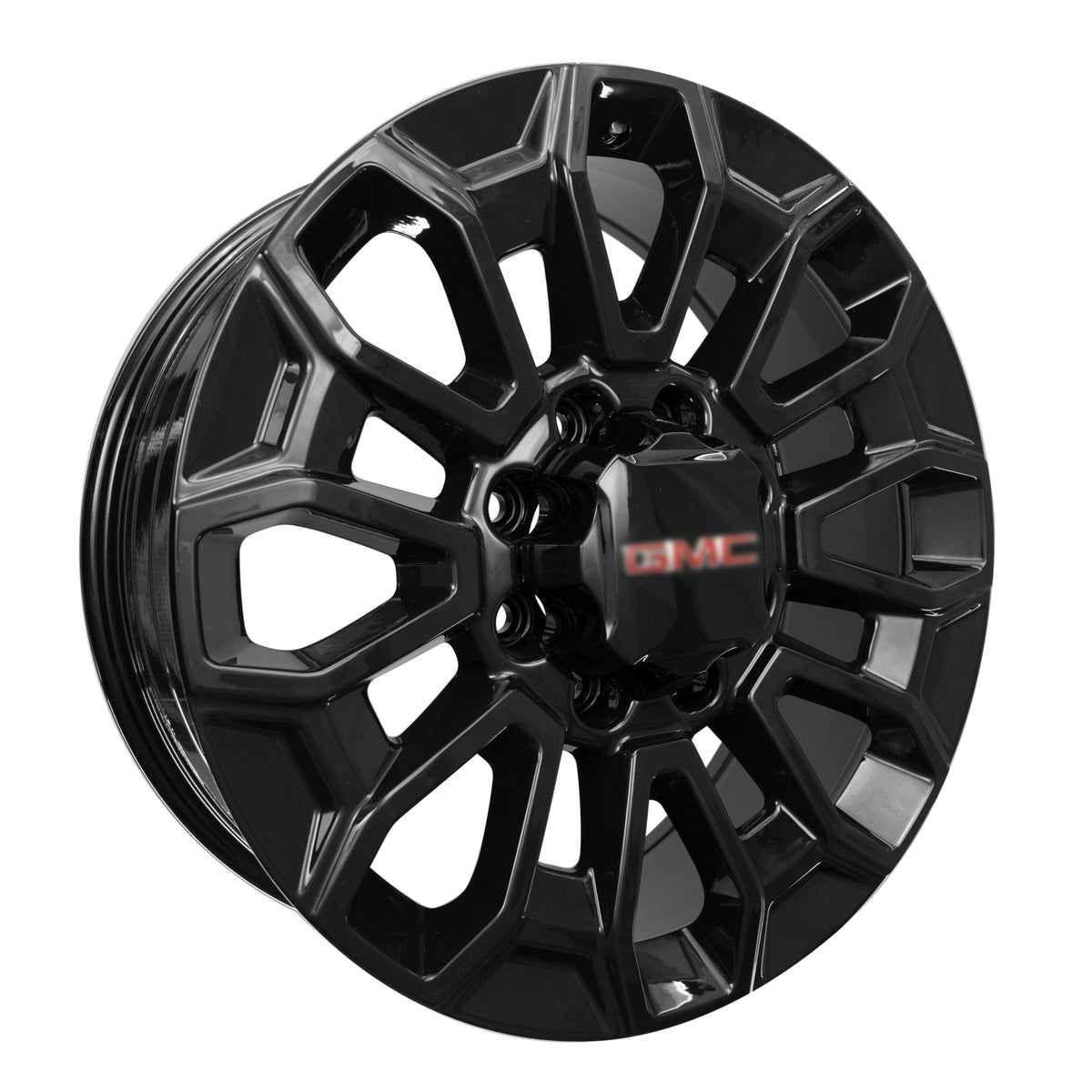 22X8.5 Gloss Black Wheels - Fits  Rims 2500 3500  Silverado GMC Sierra HD
