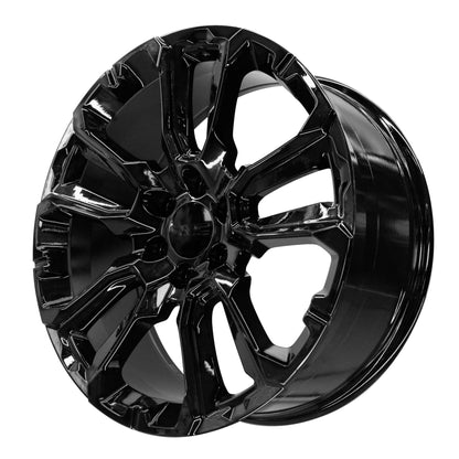 22x9.0 Gloss black - Fits Chevrolete Silverado 1500,  Tahoe, Suburban, Avalanche, Express Van 1500 GMC Sierra K1500, Safari, Savanna Van, Yukon, Denali Cadillac Escalade