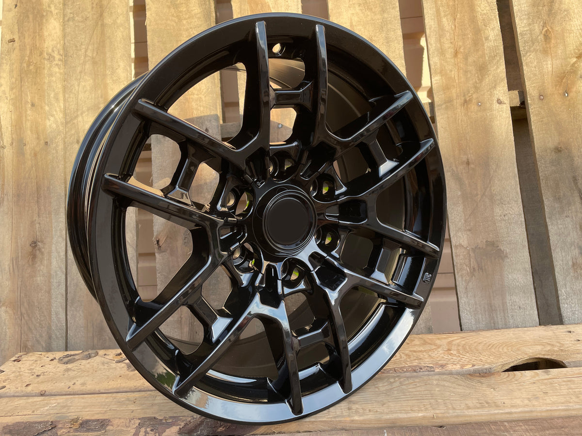 17X8.0 Gloss Black Pro Wheels - Fits Toyota TRD Tacoma, 4Runner, FJ Cruiser, Sequoia, Tundra, Lexus GX460/GX470