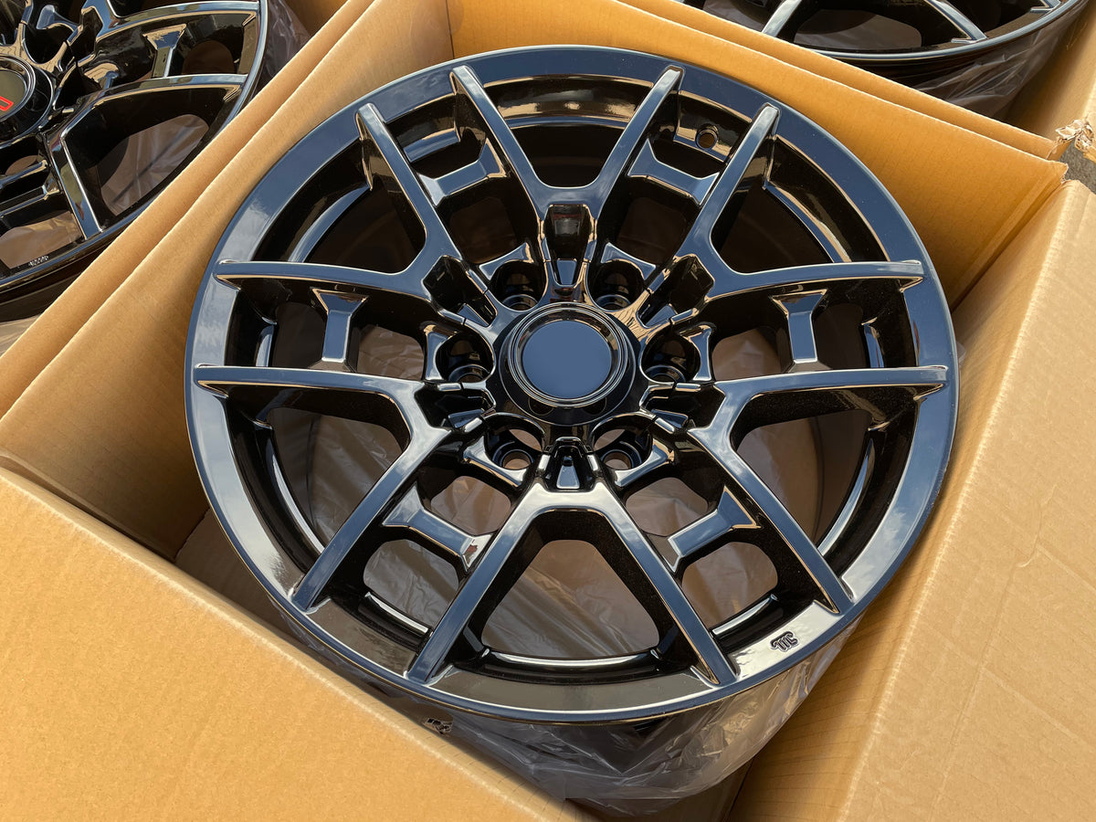 17X8.0 Gloss Black Pro Wheels - Fits Toyota TRD Tacoma, 4Runner, FJ Cruiser, Sequoia, Tundra, Lexus GX460/GX470