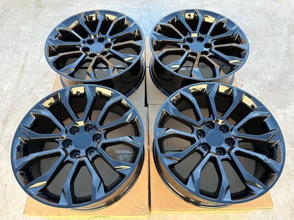 22X9.0 Gloss Black - Fits Chevrolete Silverado 1500,  Tahoe, Suburban, Avalanche, Express Van 1500 GMC Sierra K1500, Safari, Savanna Van, Yukon, Denali Cadillac Escalade