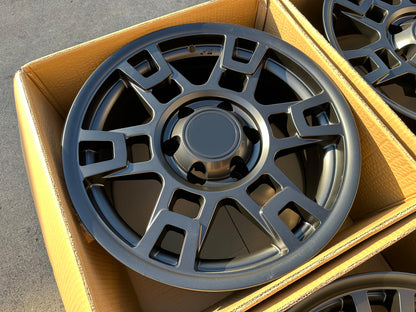 17X8.0 Matte Black Pro Wheels - Fits Toyota TRD Tacoma, 4Runner, FJ Cruiser, Sequoia, Tundra, Lexus GX460/GX470