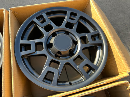 17X8.0 Matte Black Pro Wheels - Fits Toyota TRD Tacoma, 4Runner, FJ Cruiser, Sequoia, Tundra, Lexus GX460/GX470