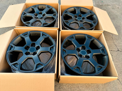 17X7.0 Matte Black Wheels - Fits Toyota C-HR, Venza, Avalon, Prius V, Sienna, Camry, Highlander, RAV4
