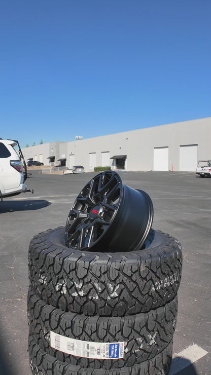 17X8.0 Matt Black Pro Wheels - Fits Toyota TRD Tacoma, 4Runner, FJ Cruiser, Sequoia, Tundra, Lexus GX460/GX470