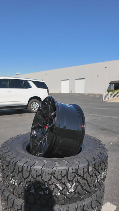 17X8.0 Gloss Black Pro Wheels - Fits Toyota TRD Tacoma, 4Runner, FJ Cruiser, Sequoia, Tundra, Lexus GX460/GX470